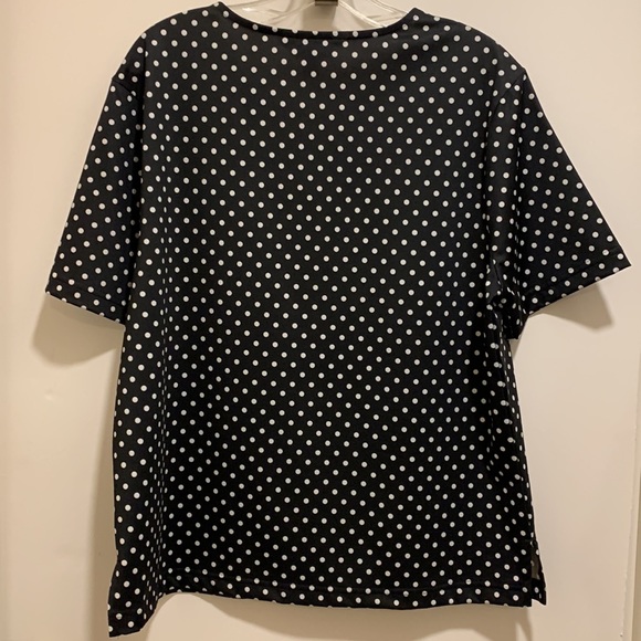 Blast Studio women’s blouse. Large. Polyester. Black with white poka dots. - Picture 3 of 3